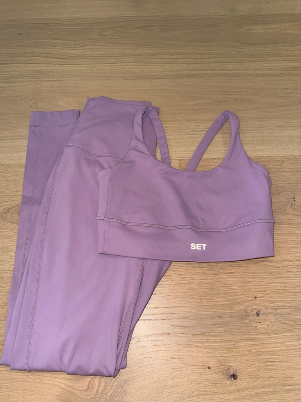 SET ACTIVE - Lavender Sports Bra and Legging Set - SET Logo